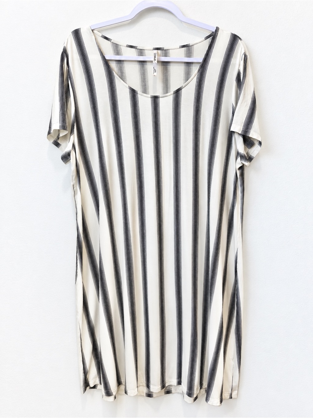 Soma Cool Nights XL Striped Sleepshirt Lounge Dress Oversized